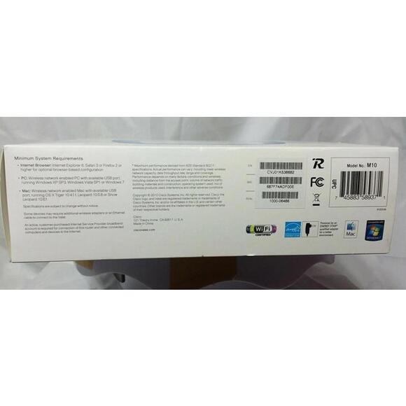 Cisco Valet M10 300 Mbps 4-Port 10/100 Wireless N Router-WORKING TESTED - Picture 5 of 8